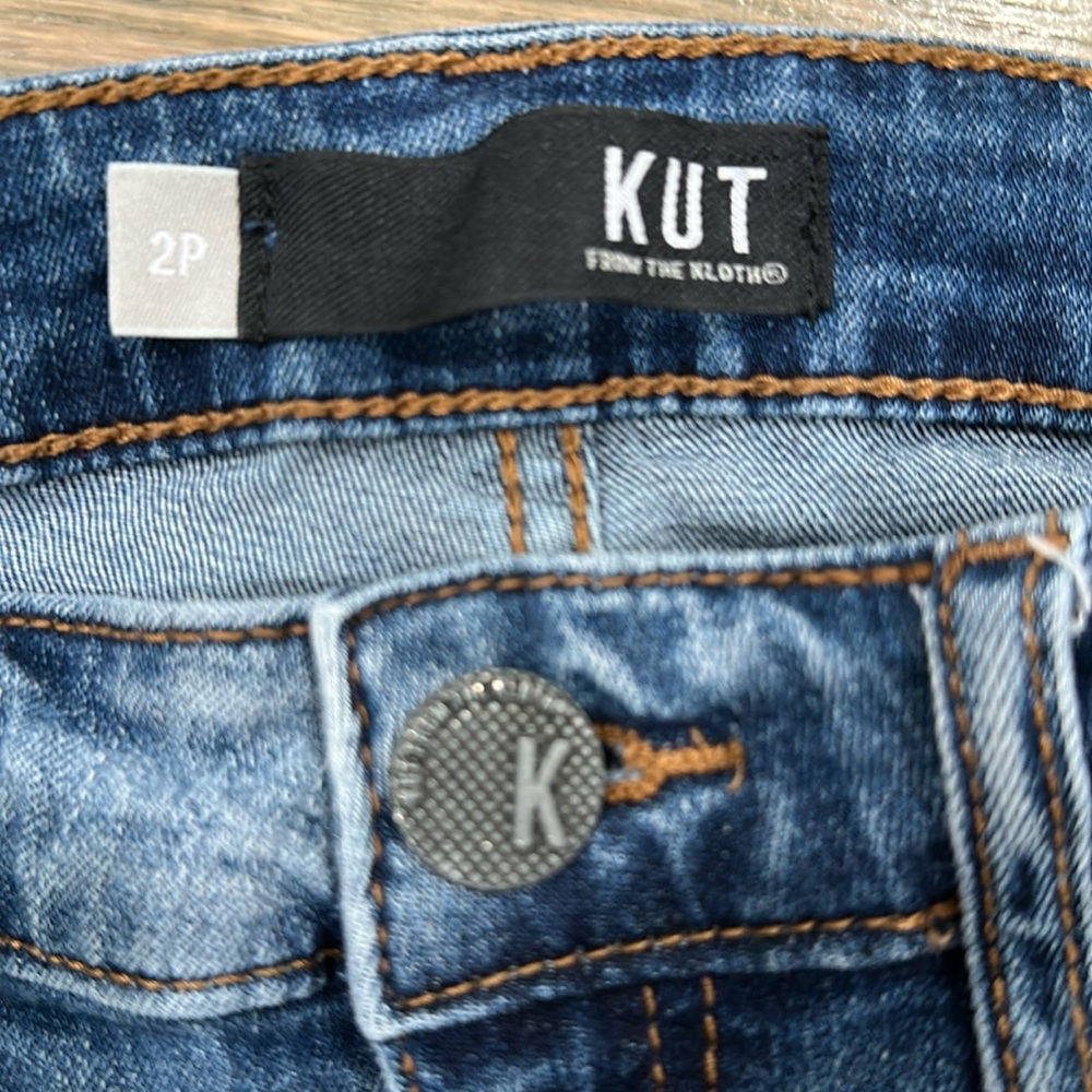 Kit From the Kloth petite size 2 Meghan high rise ankle cigarette jeans.